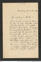 Nachlass Franz Steindachner, Brief von Ludwig Heinrich Philipp Döderlein an Franz Steindachner (13.01.1883), Inv.Nr. 109.03, Seite 1